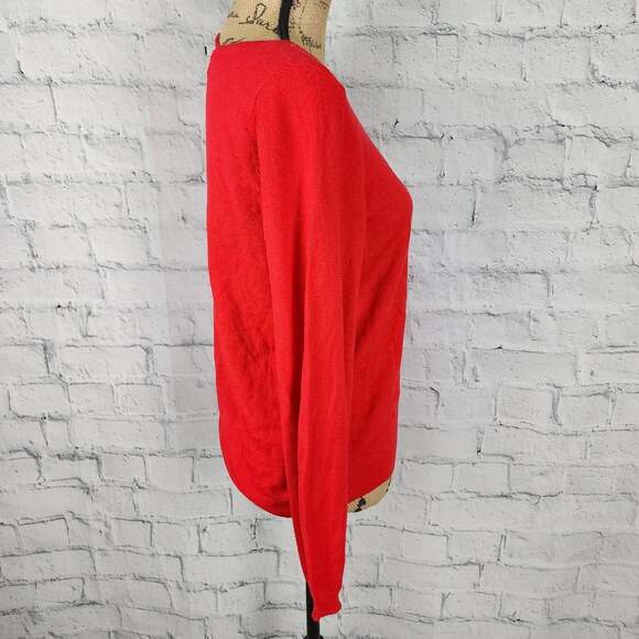 Vero Moda Sweater top Sz XL red long sleeve cozy A11 - Picture 2 of 5